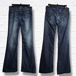 Seven for all Mankind Dojo Y2K Rhinestone Pocket Flare Leg Jeans size 27 x 34L